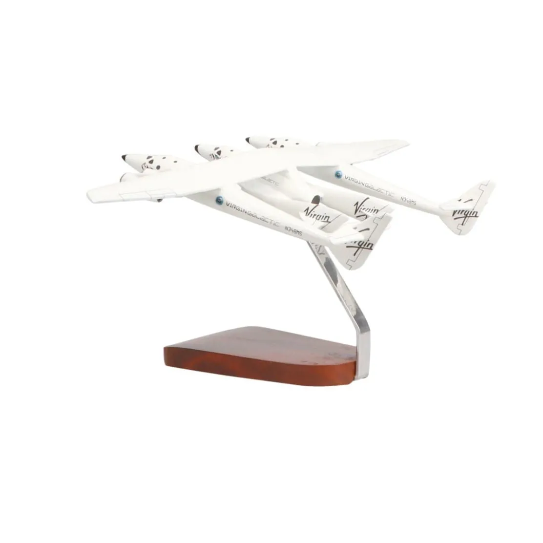 Virgin Galactic White Knight Two carrying SpaceShipTwo Large Mahogany Model