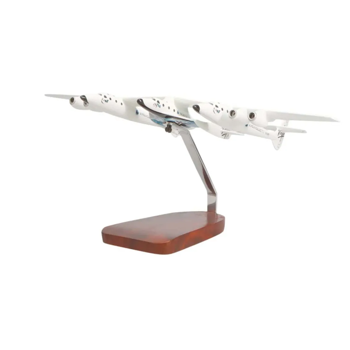 Virgin Galactic White Knight Two carrying SpaceShipTwo Large Mahogany Model