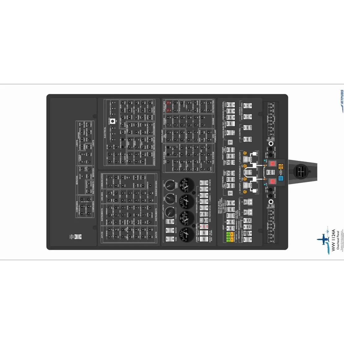 Westwind 18" x 36" Cockpit Posters for Pilot Training
